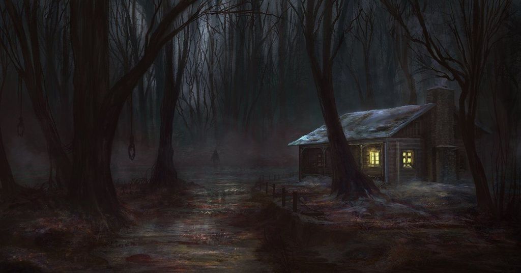 Terrifying Cabin in The Woods.